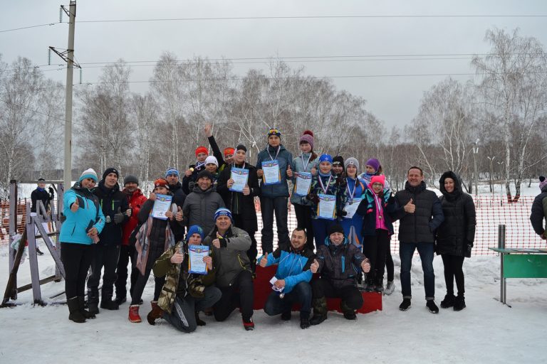 Соревнования по лыжным гонкам в с. Камышла.