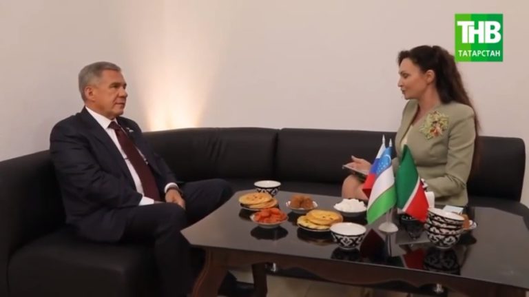 ВИДЕО: Президент Татарстана Рустам Минниханов о конкурсе «Татар кызы», также о дружбе Татарстана и Узбекистана