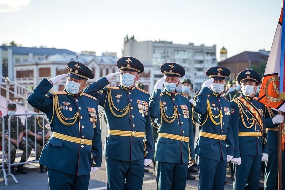 Фото участников парада победы